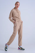 UNIKCOSA Adjustable waistband joggers in beige