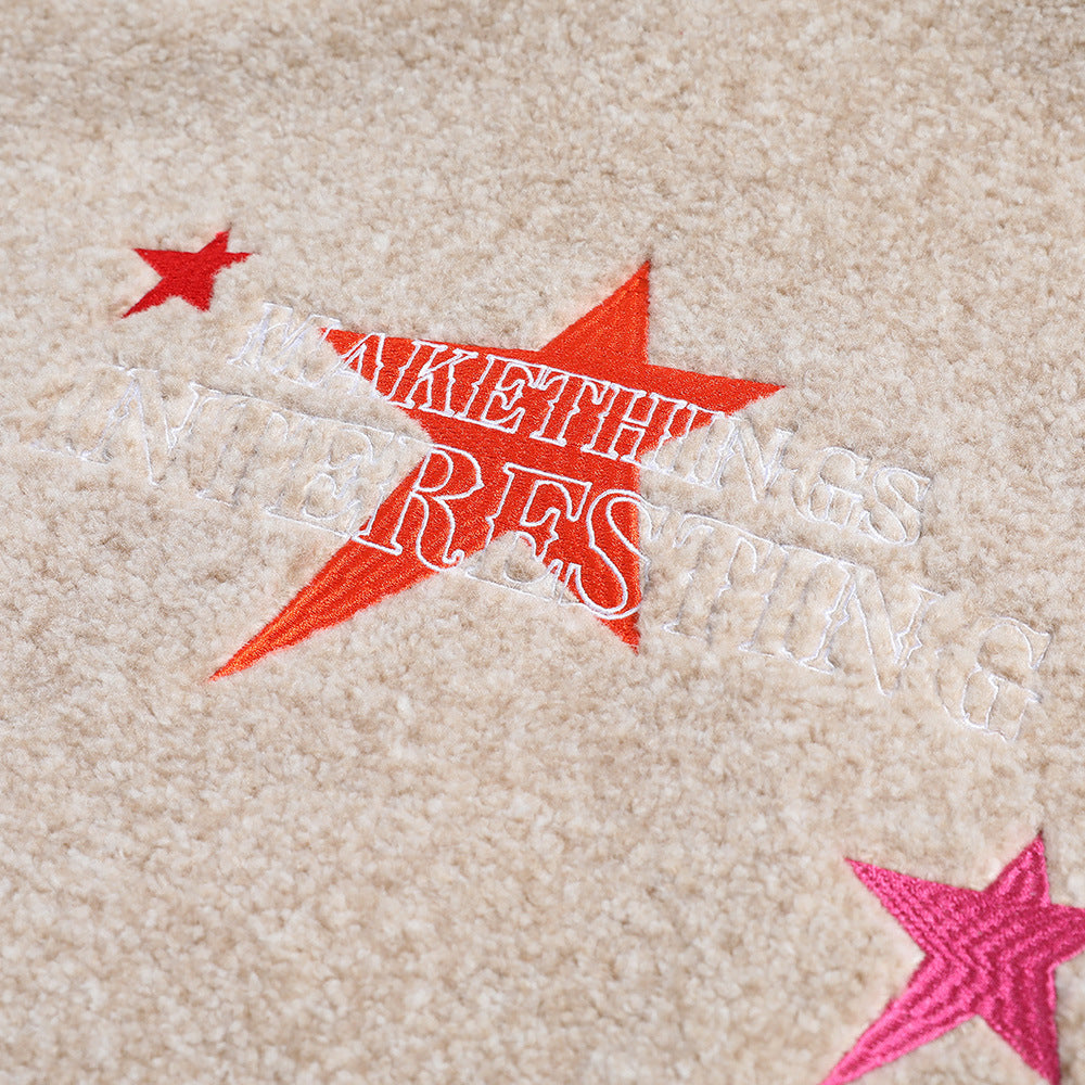 UNIKCOSA NoirFit Lamb Wool Hooded Sweater Pentagram 💫