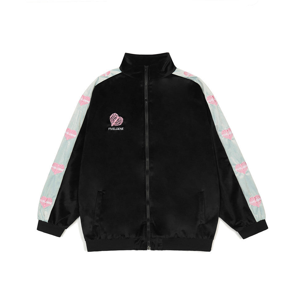 UNIKCOSA Love Embroidery Casual Suit – Two-Piece Street Set for Men