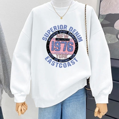 UNIKCOSA RetroMuse Retro Cartoon Print Hoodie Mid Length 🖤