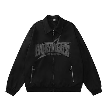 UNIKCOSA LuxeEase Letter Embroidered Pilot Jacket Bomber 💫