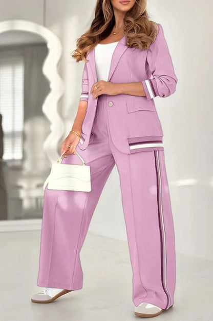 UNIKCOSA Velora Two Piece Suit Set Blazer Wide Leg Pants 💫