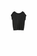 Q2 Black fine Rib knitted Sweater with boat neck