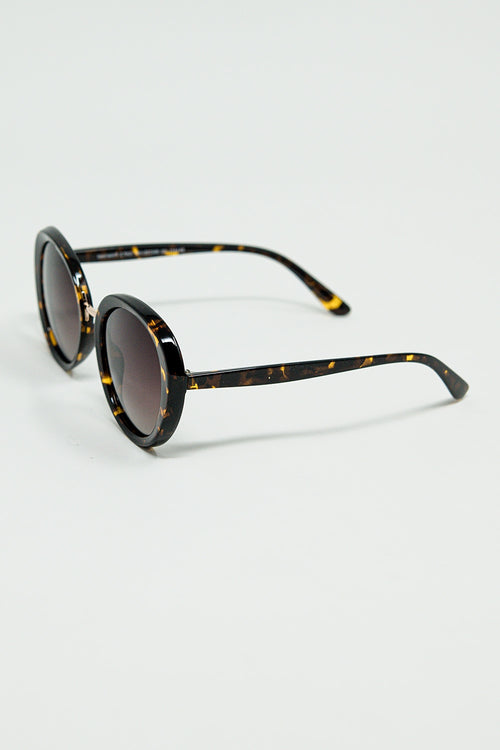 Brown Sunset Spot Oval Shaped Sunglasses