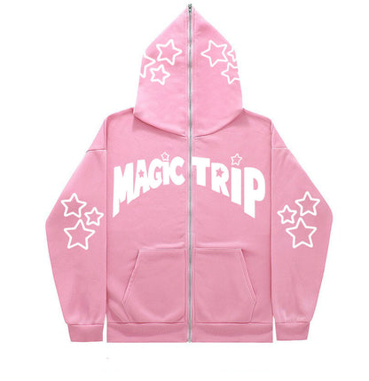 UNIKCOSA NoirFit Full Face Zipper Hoodie XingX Wool Lined 💫