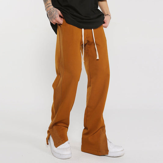 UNIKCOSA Velora Split Hem Sweatpants Mid Waist Cotton 🌆