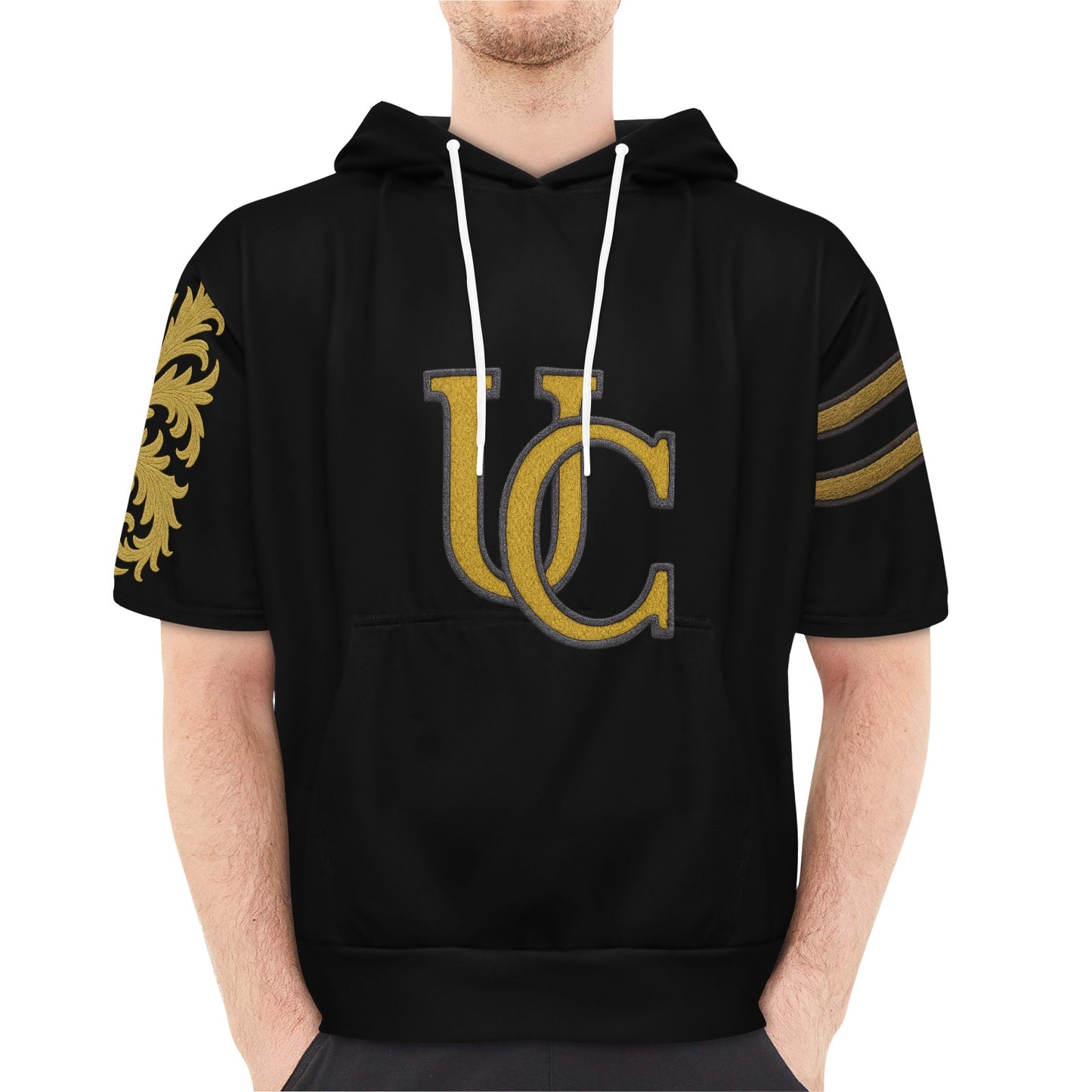 UNIKCOSA UrbanSoul Mens FleeceFlex Short Sleeve Hoodie 🔥