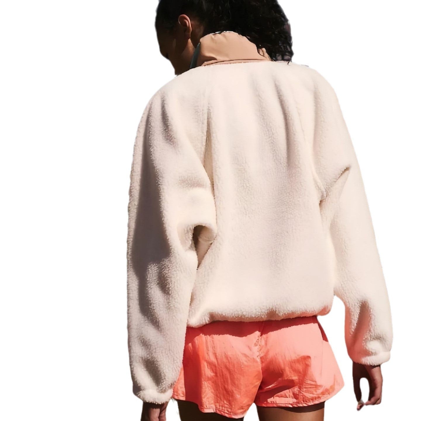 UNIKCOSA Velora Contrast Lapel Fleece Sweater Medium Weight💫