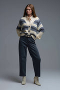 UNIKCOSA Comfortable stretch jeans with barrel leg in grey