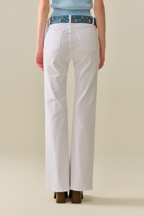 Comfy Stretcy White Flared Pants