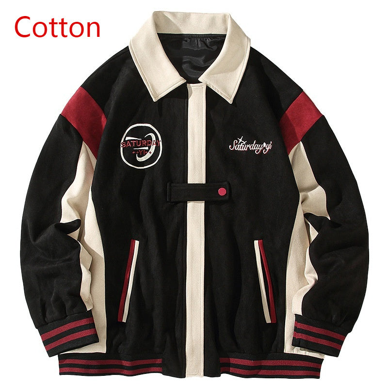 UNIKCOSA UrbanSoul Unisex Loose Street Jacket Round Hem 💫