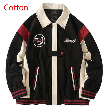 UNIKCOSA UrbanSoul Unisex Loose Street Jacket Round Hem 💫