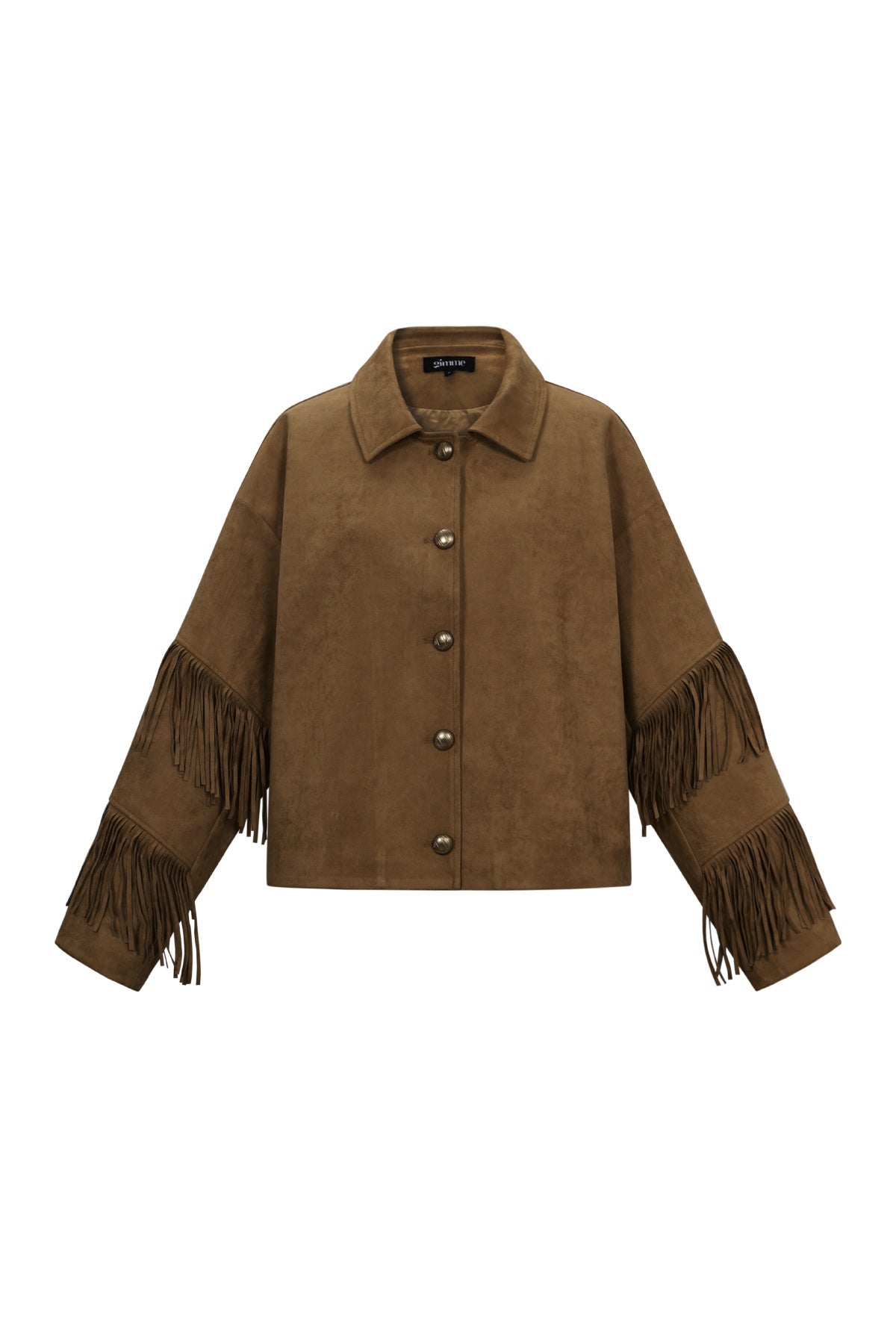 Woven Polyester Fiber Women's Blouse Casual Solid Color Fall/Winter Fringe Detail