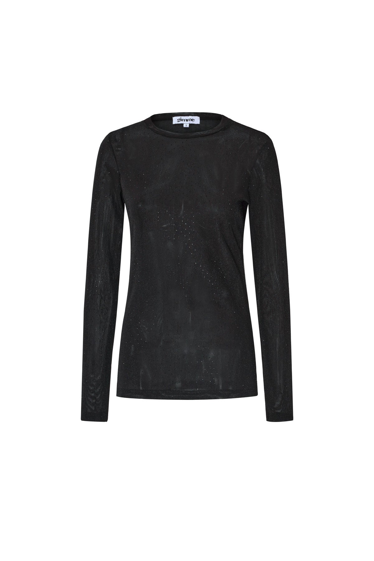 Woven Polyester Long Sleeve Top Sheer Sexy