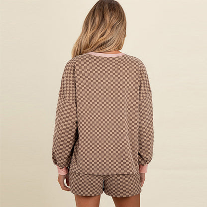 UNIKCOSA Velora Casual Plaid Printed Two-Piece Set 💫