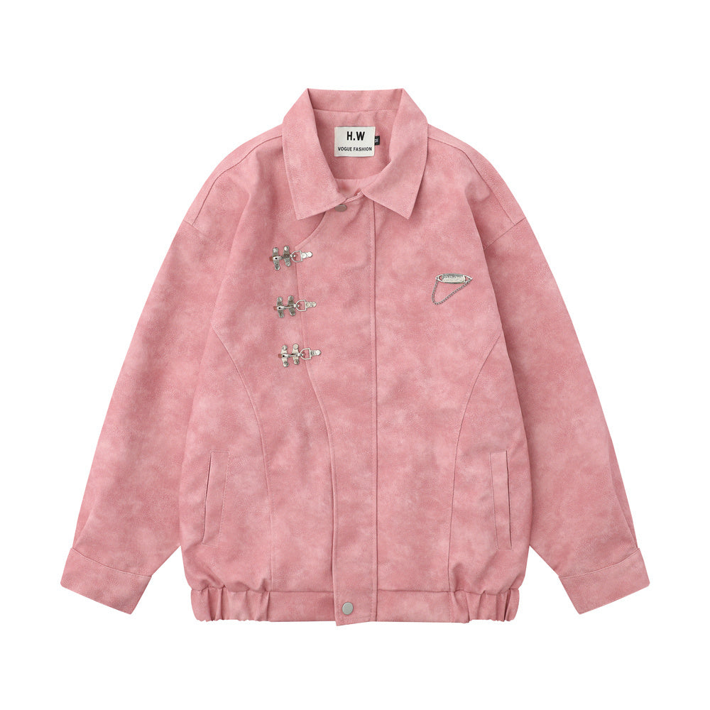 UNIKCOSA UrbanSoul PU Leather Jacket Loose Lapel Edition 🔥