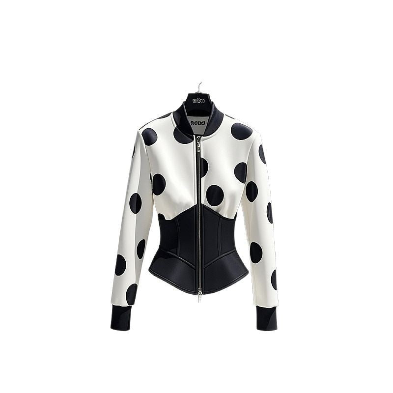 UNIKCOSA Velora Chanel Style Top Blouse With White Dots 💫