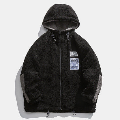 UNIKCOSA NoirFit Men Fleece Lined Winter Coat With Hood 💫