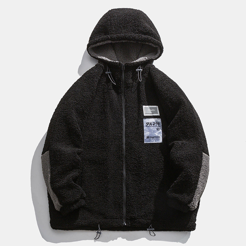 UNIKCOSA NoirFit Men Fleece Lined Winter Coat With Hood 💫