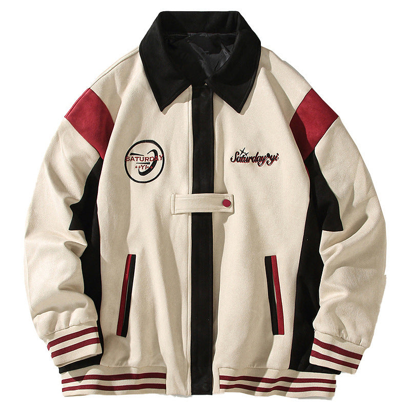 UNIKCOSA UrbanSoul Unisex Loose Street Jacket Round Hem 💫