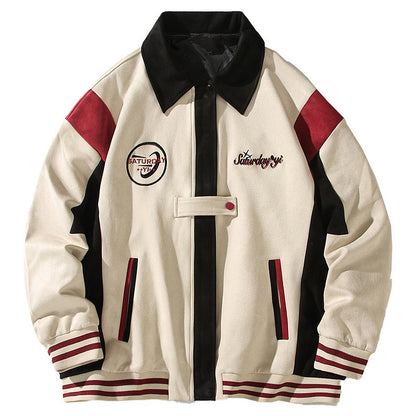 UNIKCOSA UrbanSoul Unisex Loose Street Jacket Round Hem 💫