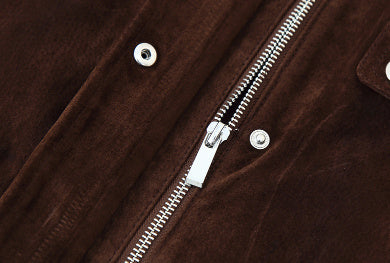 UNIKCOSA UrbanSoul Suede PU Jacket Pocket Zip Up Edition 💫