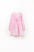 Q2 Gingham Tie-Front Mini Dress in Pink