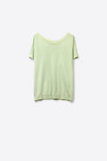 Q2 Light Green Soft Knit Relaxed Fit Short Sleeve Top