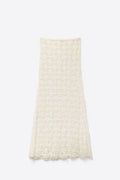 Q2 Long Sheer White Bohemian Style Skirt