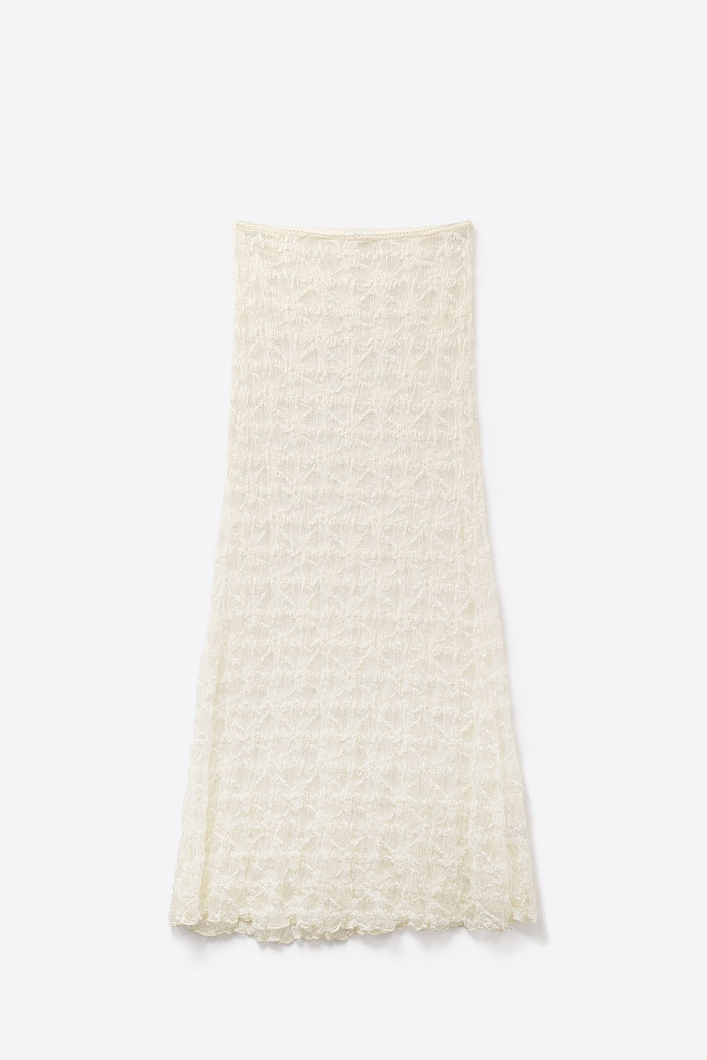 Q2 Long Sheer White Bohemian Style Skirt