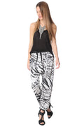 UNIKCOSA Baggy pants in gray animal print