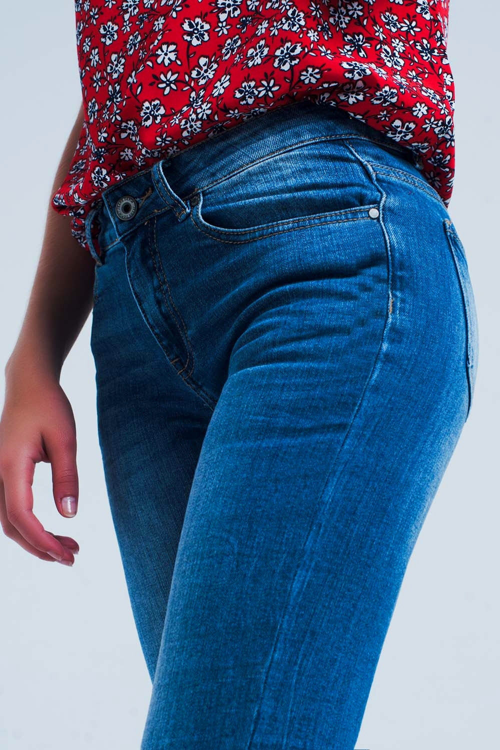 Mid Wash skinny Jeans