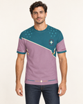 Orchid Mantle Regular-Fit Cotton T-Shirt — front view, AI-generated styling illustration