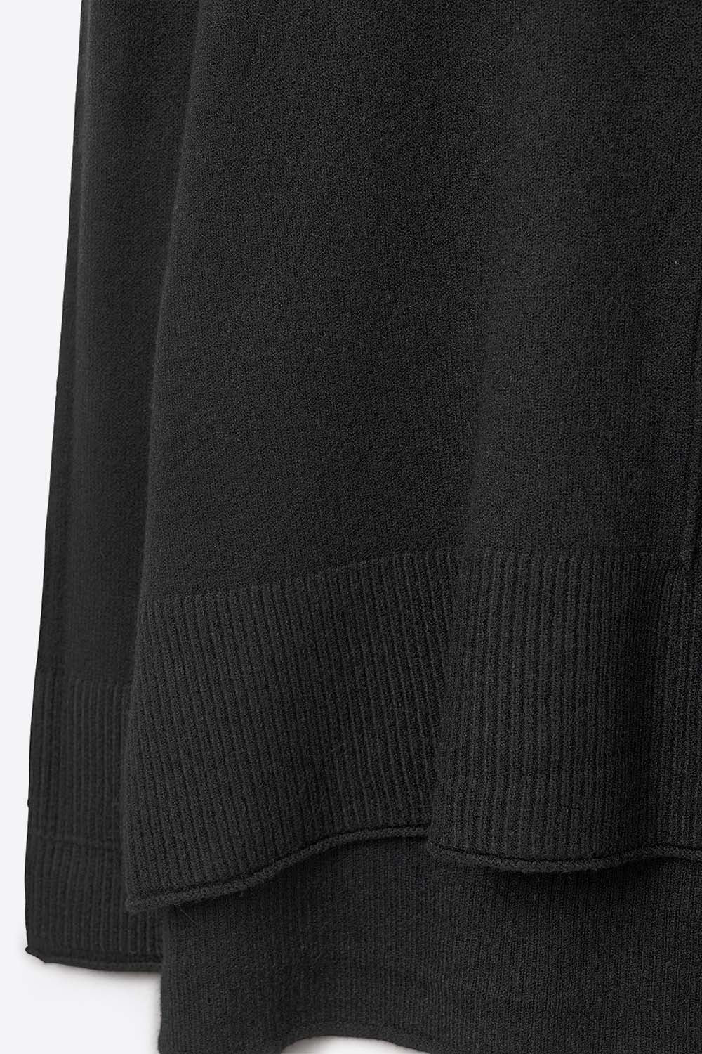 Oversized Roll Neck Sweater in black