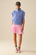 UNIKCOSA pink pleated mini skirt