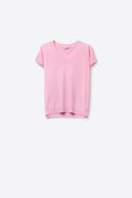 Q2 Pink Short Sleeve Knit Top