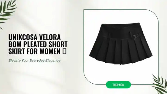 UNIKCOSA Velora Bow Pleated Short Skirt For Women 💫 by@Outfy