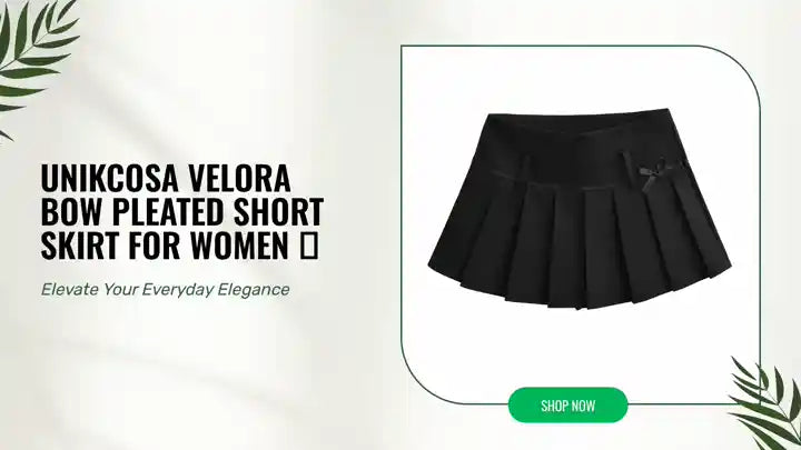 UNIKCOSA Velora Bow Pleated Short Skirt For Women 💫 by@Outfy
