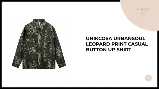 UNIKCOSA UrbanSoul Leopard Print Casual Button Up Shirt 💫 by@Outfy