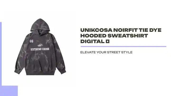 UNIKCOSA NoirFit Tie Dye Hooded Sweatshirt Digital 💫 by@Outfy