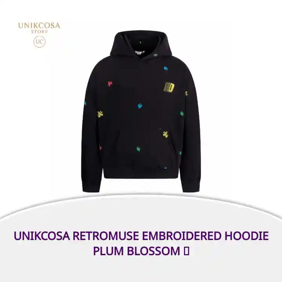 UNIKCOSA RetroMuse Embroidered Hoodie Plum Blossom 🌸 by@Outfy
