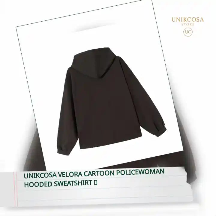 UNIKCOSA Velora Cartoon Policewoman Hooded Sweatshirt 💫 by@Outfy
