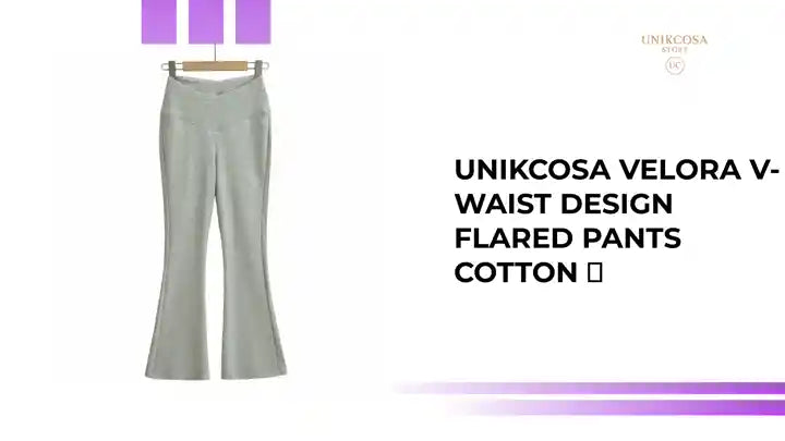 UNIKCOSA Velora V-Waist Design Flared Pants Cotton 💫 by@Outfy