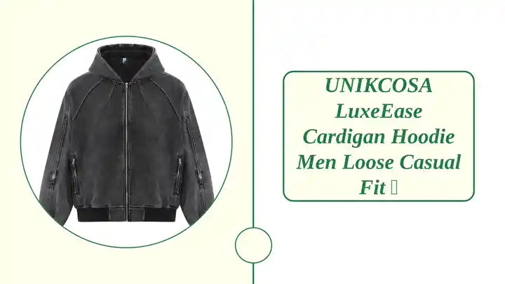 UNIKCOSA LuxeEase Cardigan Hoodie Men Loose Casual Fit 🌆 by@Outfy