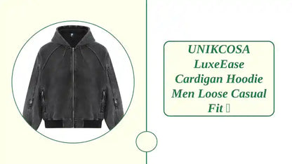 UNIKCOSA LuxeEase Cardigan Hoodie Men Loose Casual Fit 🌆 by@Outfy