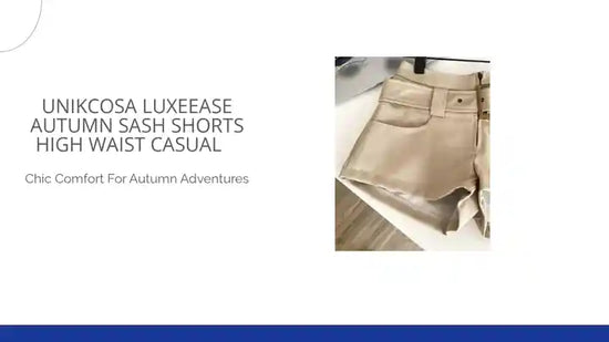 UNIKCOSA LuxeEase Autumn Sash Shorts High Waist Casual 💫 by@Outfy