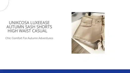 UNIKCOSA LuxeEase Autumn Sash Shorts High Waist Casual 💫 by@Outfy