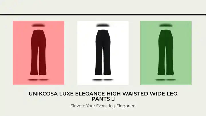UNIKCOSA Luxe Elegance High Waisted Wide Leg Pants 💫 by@Outfy