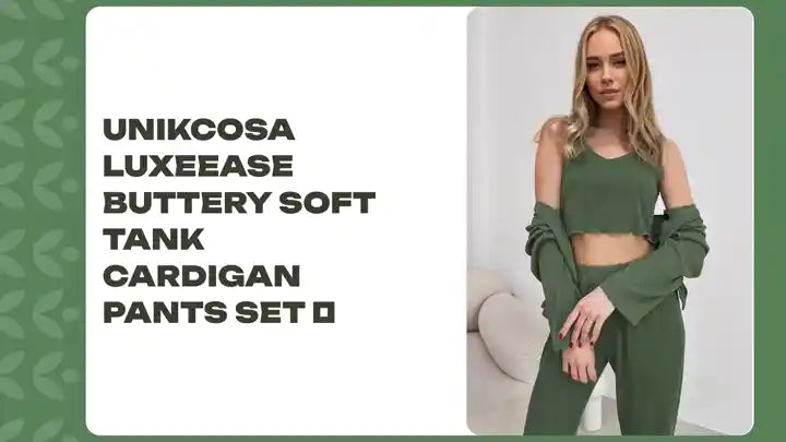 UNIKCOSA LuxeEase Buttery Soft Tank Cardigan Pants Set 💫 by@Outfy