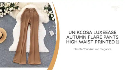 UNIKCOSA LuxeEase Autumn Flare Pants High Waist Printed 💫 by@Outfy